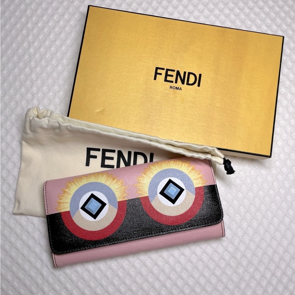 Fendi Leather Monster Eye Wallet